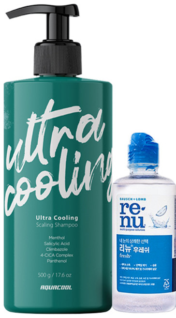 아쿠아쿨 울트라쿨링 스케일링 샴푸500g + 리뉴120ml, 1개