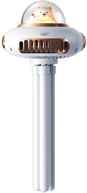 베리쿨 유아용 핸디용 문어발 무드등 4단계 풍량 유모차 선풍기, 화이트, ILI-BCF22A, 1개