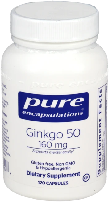 퓨어인캡슐레이션 징코 50 160mg 캡슐, 1개, 120정 - 쿠팡