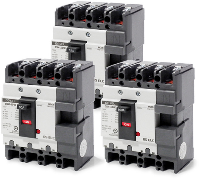 배선용차단기 DSM-104E 4P 60A 75A 100A 산업용 배선차단기 DS이엘씨, 1개