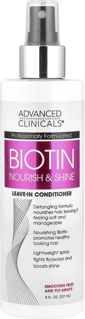 Advanced Clinicals 비오틴 리브-인 컨디셔너 237ml(8fl oz), AdvancedClinicals비오틴리브인컨디셔너237, 1개, 237ml - 쿠팡