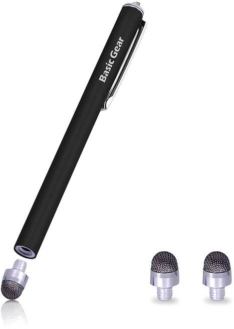 베이직기어 마이크로 터치펜, 블랙, 1개