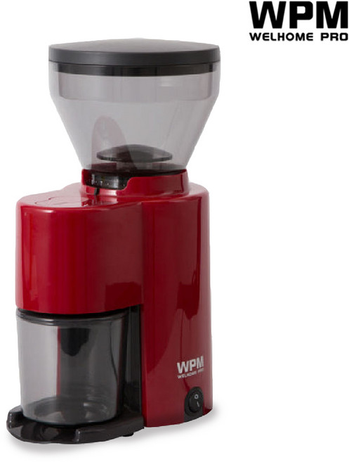 WPM 웰홈 코니컬 버 전동 커피 그라인더 ZD-10 (레드), 레드, 1개