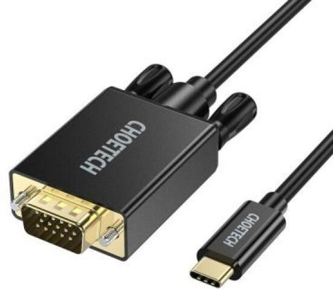 아트박스/초텍 [CHOETECH] 초텍 C타입 to VGA PVC 케이블(1.8m) XCV-1801BK, 1개