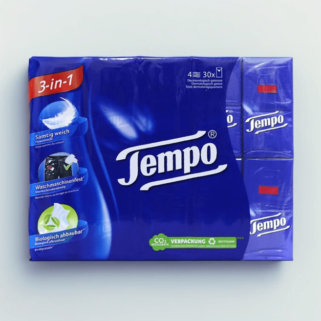 템포티슈 휴대용 여행 포켓티슈, 1개, 30개입