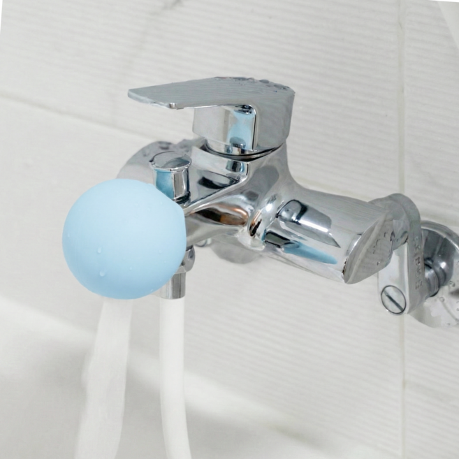 플랜하우스 유아 욕조 수도꼭지 수전 안전 보호 커버, 파스텔 블루, 1개