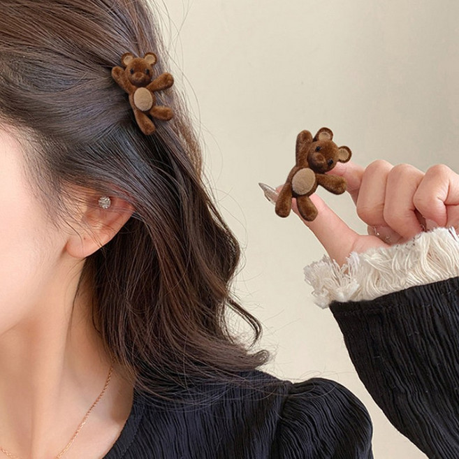 귀염폭발 테디베어 토끼 미니 집게핀 2개세트