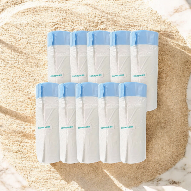 TiPro 고양이 모래 자동화장실 배변봉투 리필, 10개, 화이트