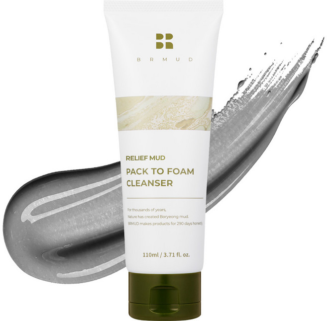 비알머드 리커버리 머드 약산성 저자극 팩투폼 클렌징폼, 110ml, 1개