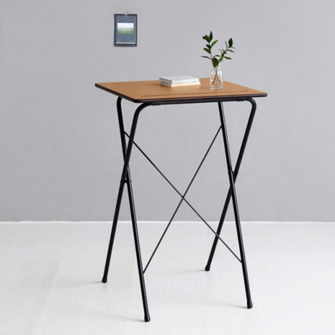 마켓비 GOSI 스탠딩 접이식테이블 60 SM-2200B, 래치드블랙