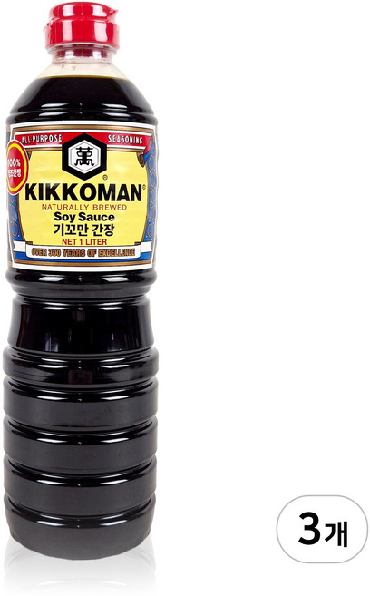 기꼬만 저염 염도낮은 간장, 1L, 3개