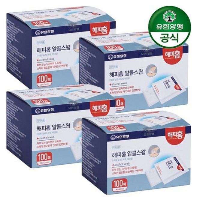 해피홈 알콜 스왑, 100개입, 4개