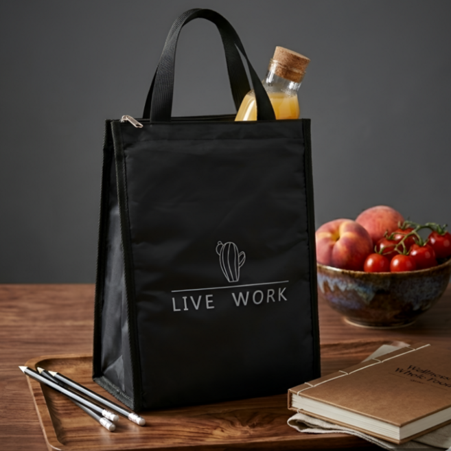 리프레소 신선함유지 감성쿨러백 보온 보냉 가방, 1개, 블랙