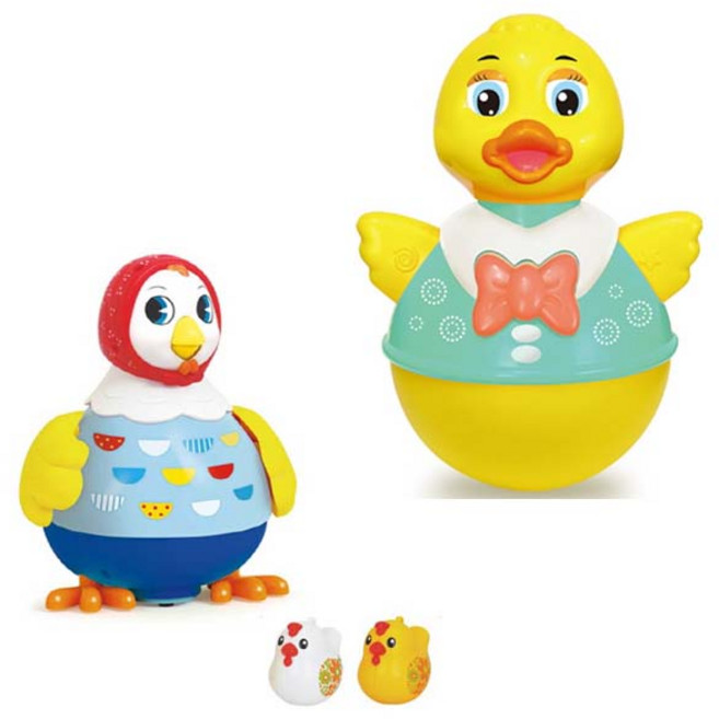 꼬꼬맘+아기오리 뮤직 오뚝이 2종세트, 1개