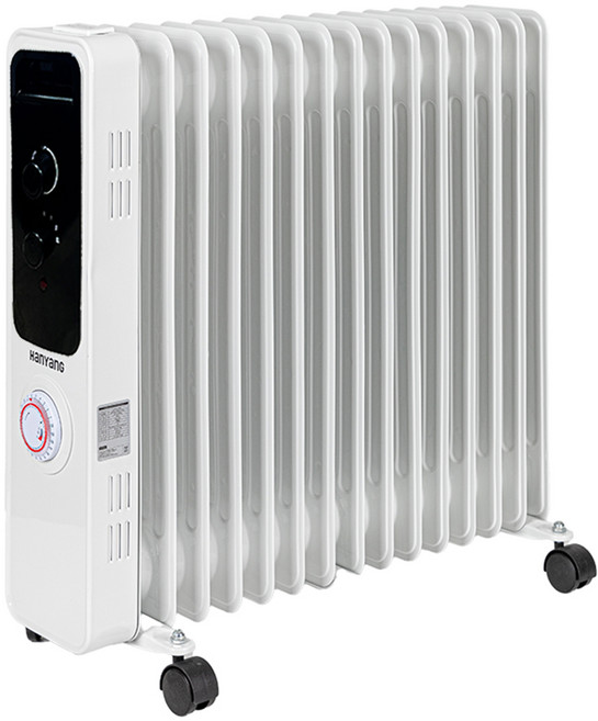 (본사공식) 한양테크 타이머 전기 라디에이터 5핀/7핀/9핀/11핀/15핀 동파방지 가정용 업소용, 타이머 라디에이터 15핀(블랙 HY-15P)