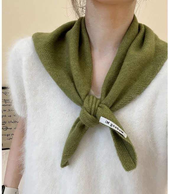 삼각 니트 숄 스카프 가을 겨울 부드러운 머플러