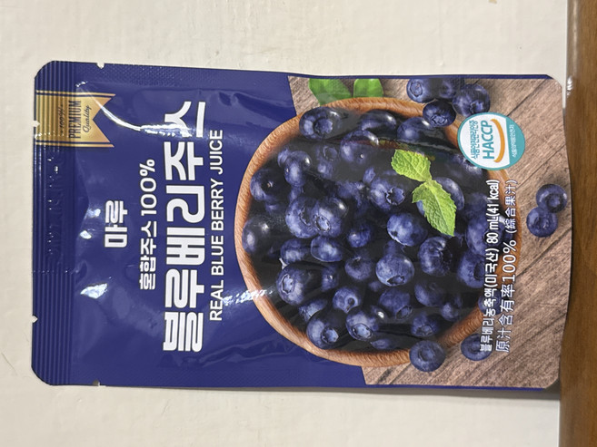 MARU韓國藍莓汁，百分百真實原汁，口感清新，方便攜帶，HACCP食品安全認證, 16個, 80ml