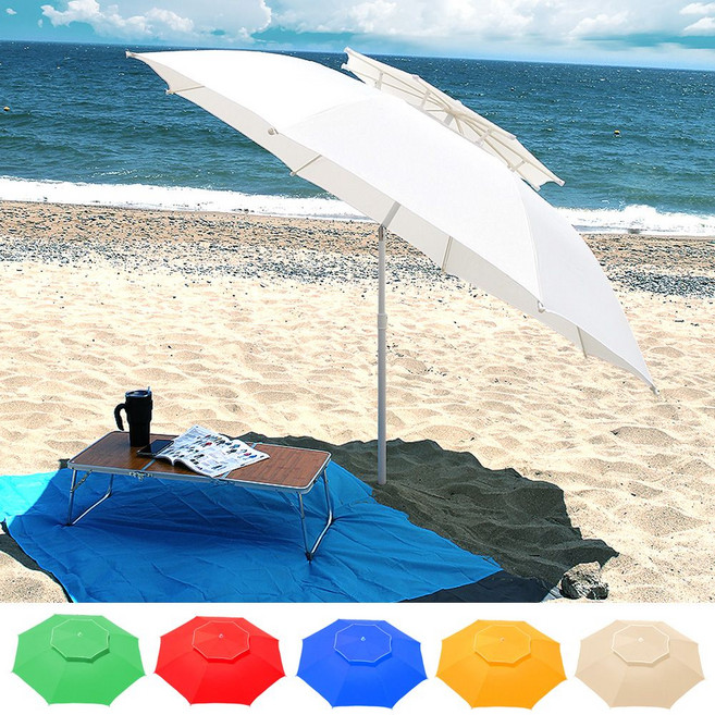 칼루스 몬스터 파라솔 240cm 꺾임형 +전용받침대 6색, 파라솔(꺾임)Ivory