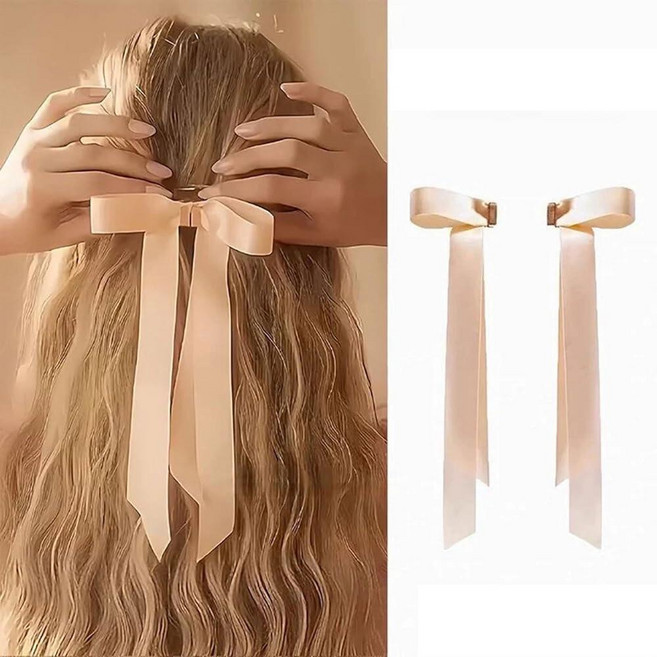 Magnetic Bow Hair Clips for Women Butterfly Claw Clip With Long Ribbon Streamers Non Slip Strong, Magnetic Bow Hair Clips for Wo