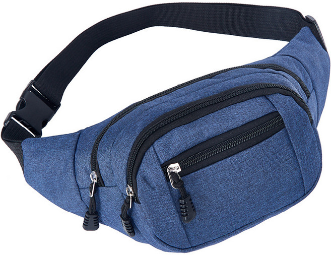 多功能防潑水運動腰包, 1個, 藍色, 藍色