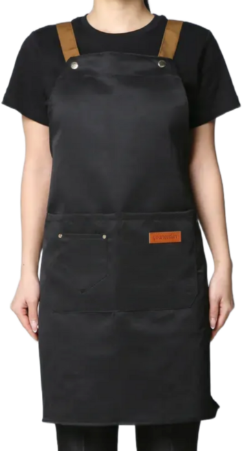 유니드언 길이조절 방수 앞치마, 블랙, 1개