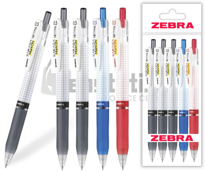 제브라 사라사 클립 마크온 0.5mm 볼펜 세트, 0.5mm 블랙 3개+블루 1개+레드 1개