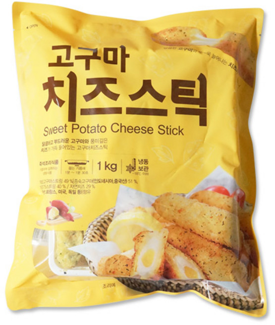 이지푸드 고구마 치즈 스틱 1kg (치즈스틱 피자 간식), 1개