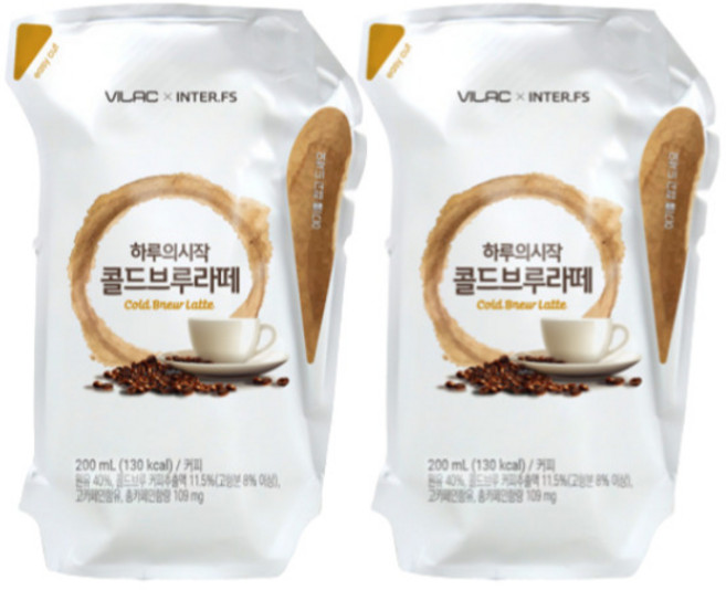 비락 하루의 시작 콜드브루 라떼, 200ml, 36개
