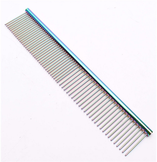 강아지빗 콤빗 일자빗 대형견 고양이 비숑빗 이중모 브러쉬 피아노콤 푸들, 1개