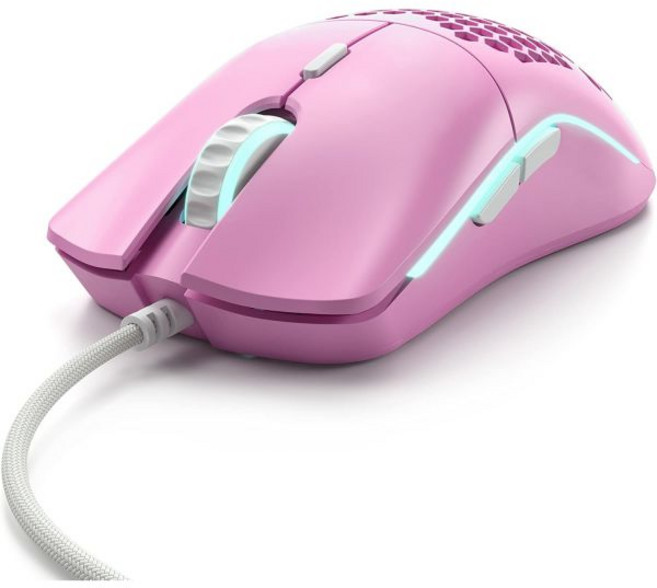 영광스러운 게이밍 마우스 모델 O 마이너스 58g 초경량 벌집 한정판 매트 핑크 USB, 영광스러운 게이밍 마우스 모델 O 마이너스 58g 초경