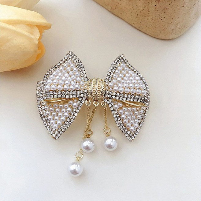 리본 진주 미니 자동핀 똑딱핀 큐빅 옆머리핀 반묶음 명품 단발머리핀 앞머리삔