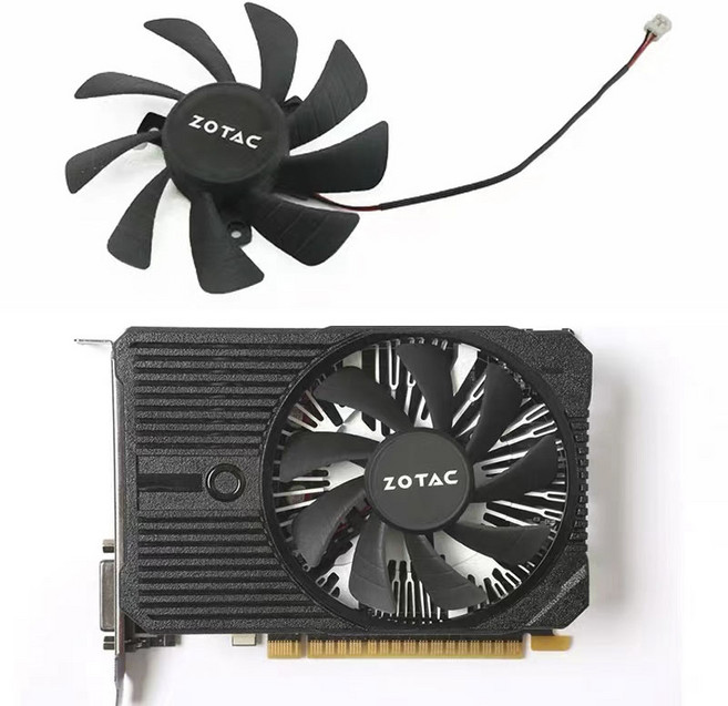 85mm T 129215 Zotac GeForce GTX 1050 1050Ti Mini 1650 OC GDDR6 비디오 카드 교체 팬용 SH 2Pin GTX1060 기존 쿨러, 01 GA92S2U