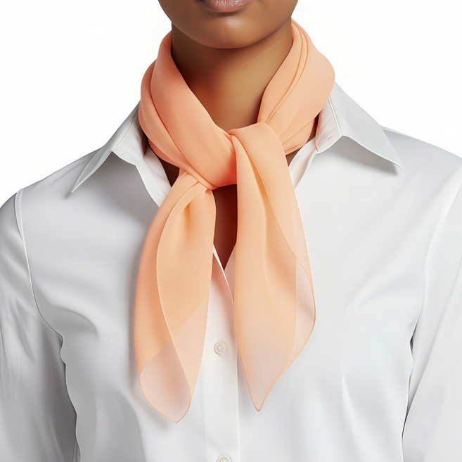 베이직센스 여성 쉬폰 무지 정사각 쁘띠 스카프 데일리 간절기 목 머플러