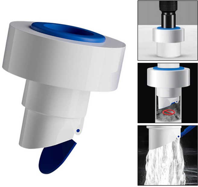 범용 싱크대 배수구 호스 트랩 역류 하수구 냄새 제거 벌레 차단 악취 방지 캡 주방 화장실 세면대 세탁기, 냄새차단트랩 알뜰형(하수구용)