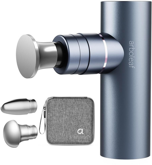 열과 냉이가 포함된 아르보 써마쿨 마사지 건 딥 티슈 풀 메탈 전기 휴대용 핸드 헬드 건 허리 체통 근육, Gray With Metal Head