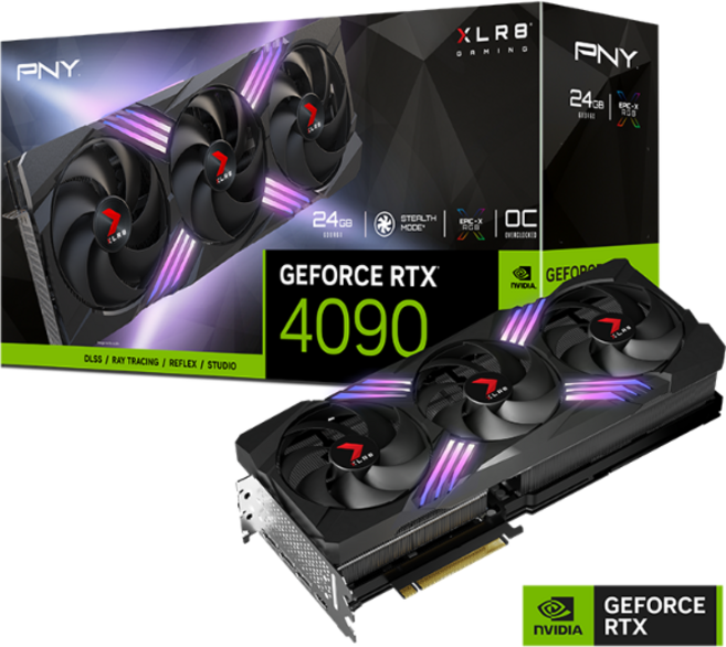 <국내배송> PNY RTX 4090 XLR8 Gaming Verto Epic-X RGB 트리플 팬 오버클럭 팬쿨러, 1번  1~2번 한쌍쿨러