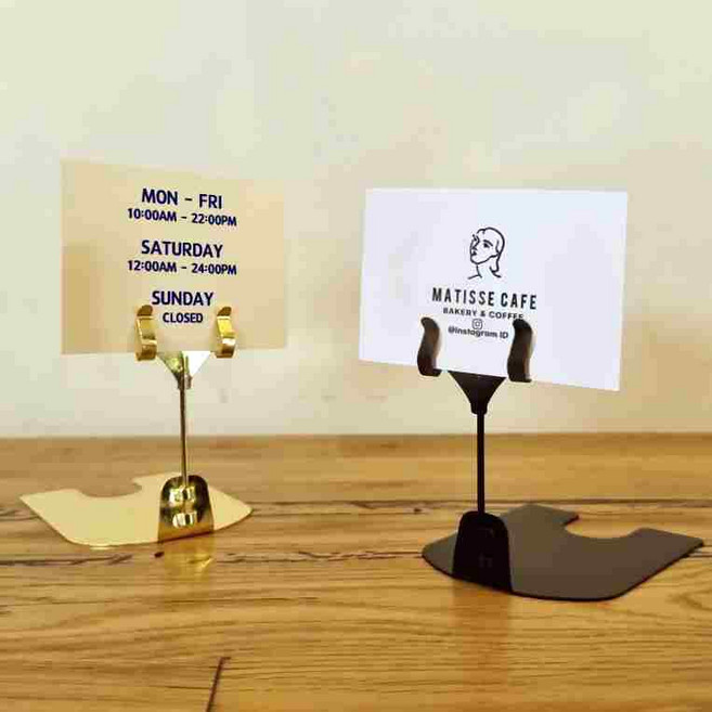 에브리즈 집게 POP 골드 실버 블랙 네임택 메모 홀더 가격표 꽂이 쇼클립 베이커리, 골드 5cm