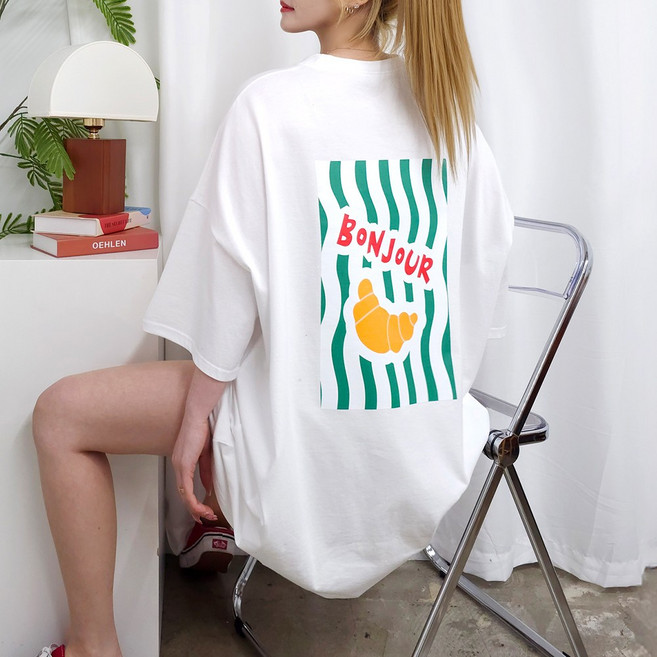 [제니블리] 브레드 빅사이즈 반팔티 5XL 3COLOR // 국내생산 55~99까지 루즈핏 오버사이즈 박스티 티셔츠 남녀공용 홈웨어