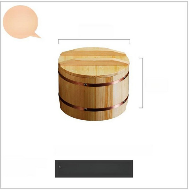 대형 초밥 보온통 일식집 밥통 워머 편백나무 나무통 도시락 보온 비빔통 밥솥, 1개, 클래식 버킷 소형