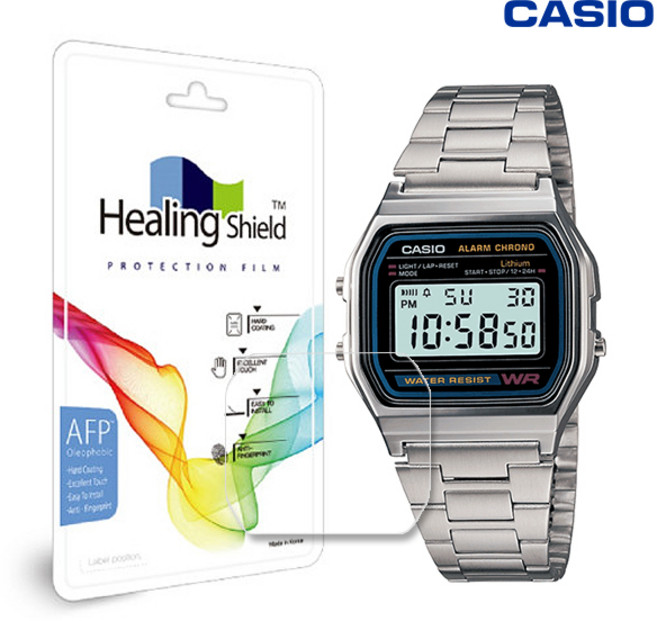 카시오 A159 A158 A158WA-1 전용 힐링쉴드 시계보호필름 기스방지 유리보호필름