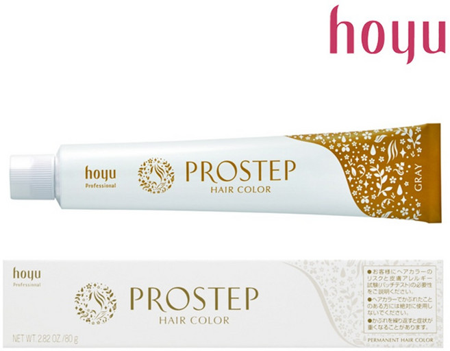 호유 프로스텝 염색약 염모제 80g+ 2제 증정 흰머리 새치염색, 그레이 핑크 GP-6, 1개