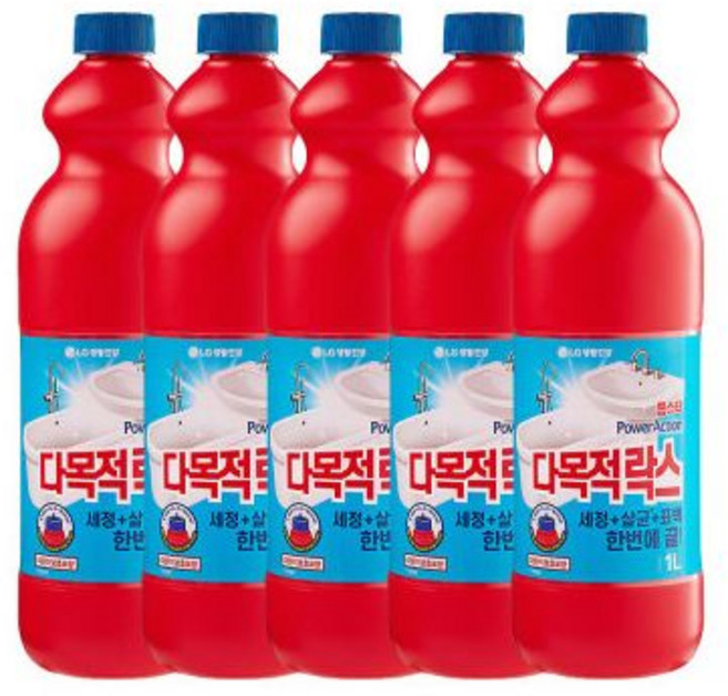 파워액션 다목적 락스 1L x 5개 홈스타
