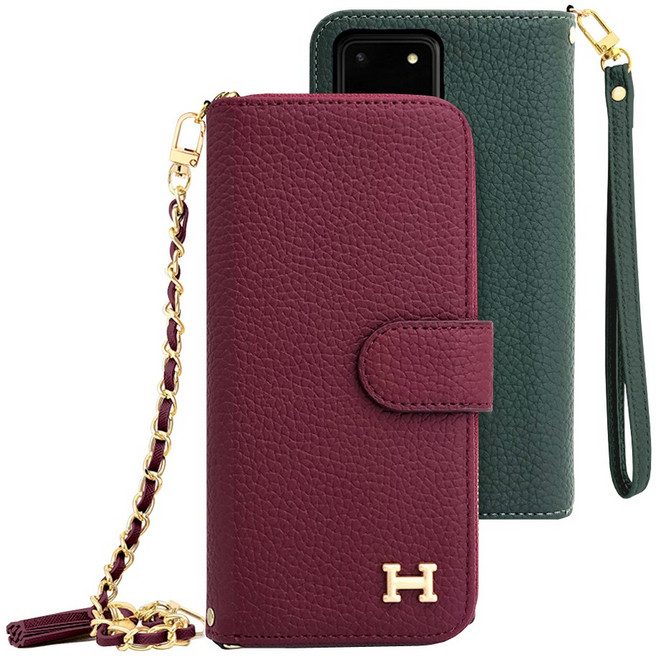 갤럭시S24FE SM-S721N 그레이스 다이어리 지퍼 지갑 케이스 + 스트랩