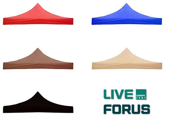 리브포어스 접이식 캐노피 천막 지붕 3중 방수코팅, 벨크로_레드