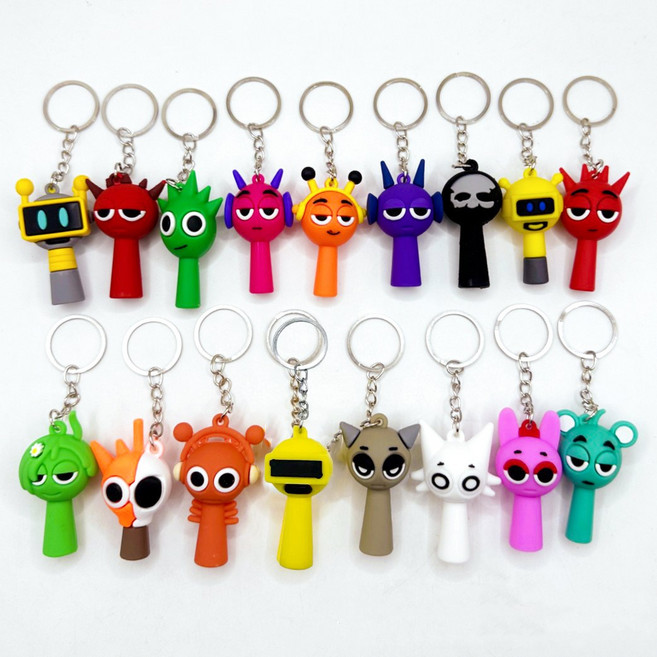 스프런키 실리콘 열쇠고리 키링 17종 k0401 가방 파우치 악세사리, 1개