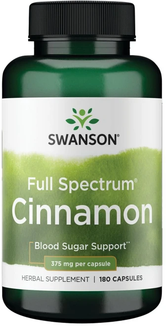 스완슨 풀 스펙트럼 시나몬 375mg 캡슐, 1개, 180정 - 쿠팡