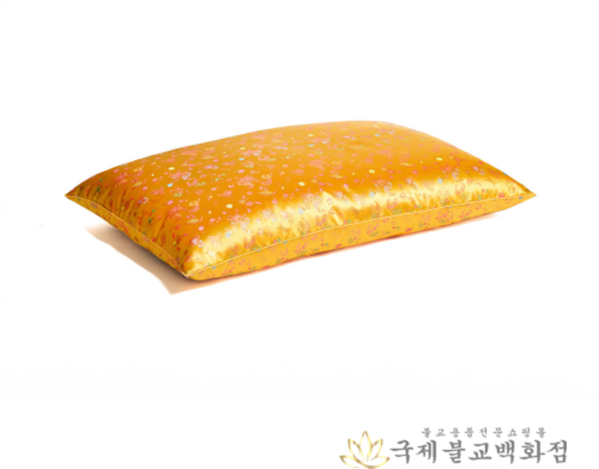 금사 거북단 절방석 - 황노색 점사방석, 70 X 110