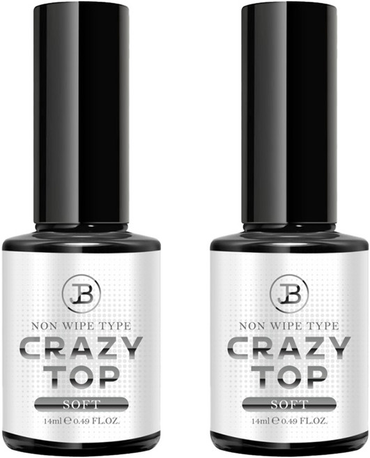 TIARA 논와이프 크레이지 오버레이 탑젤, 소프트, 14ml, 2개