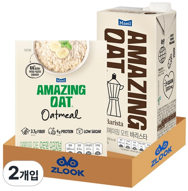 매일유업 어메이징오트 오트밀 오리지널 30g 5포 + 오트 바리스타 950ml 1개 - 쿠팡