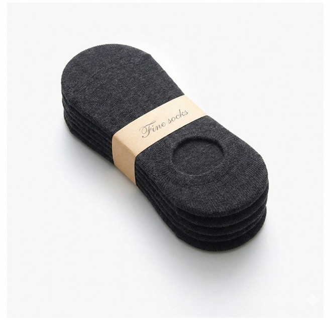 벗겨지지 않는 남여공용 페이크 덧신 발목 양말 5켤레